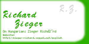richard zieger business card